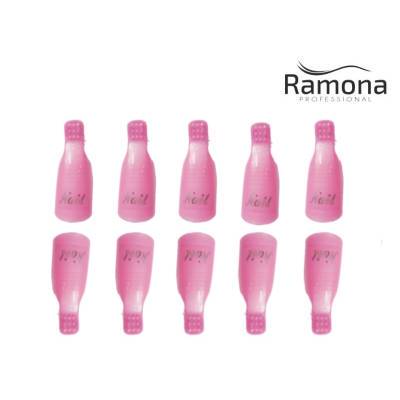Ramona Klipsy do usuwania manicure hybrydowego różowe