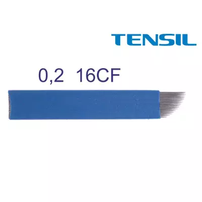 Tensil Piórko 0,20 16CF niebieskie do pena do microbladingu