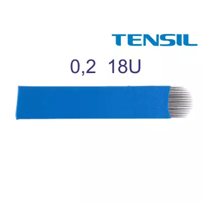 Tensil Piórko 0,20 18U niebieskie do pena do microbladingu