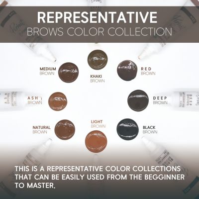Karta kolorów Doreme Perfect Brows w kolorze Red Brown