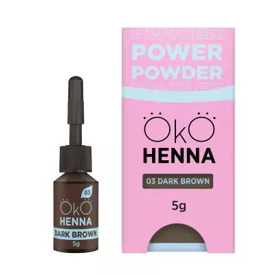 OkO Powder Henna do brwi 03 Dark Brown 5g