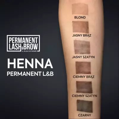 Permanent Lash & Brow henna - kolorystyka