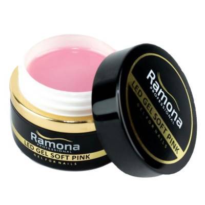 Żel LED Soft Pink do stylizacji paznokci o pojemności 30g marki Ramona Professional