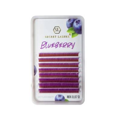 Secret Lashes Rzęsy Kolorowe Blueberry D 0,07 MIX