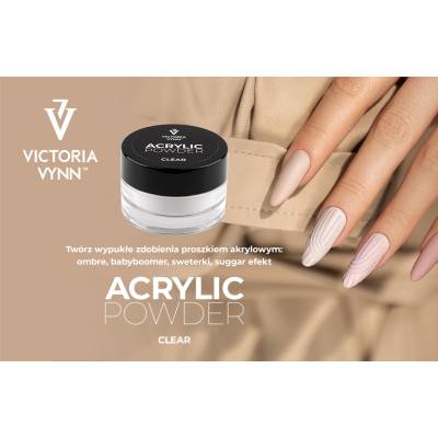 Victoria Vynn Acrylic Powder Clear 10g Proszek akrylowy przeźroczysty