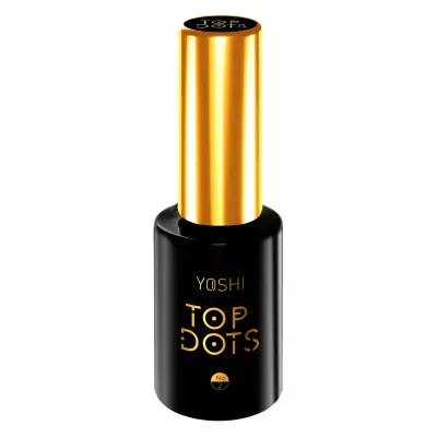 Yoshi Top Dots nr. 2 10ml Matowy Top do lakierów hybrydowych z czarną drobiną