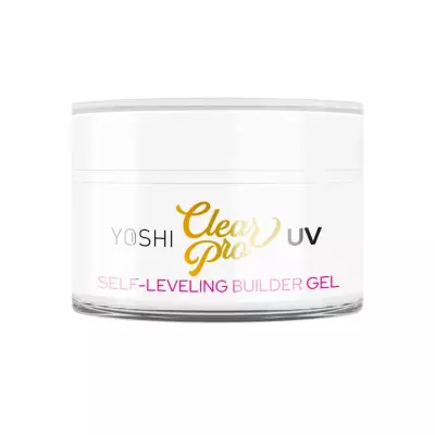 Yoshi Żel budujący Clear Pro Self Leveling Gel UV/Led 50ml Przeźroczysty samopoziomujący