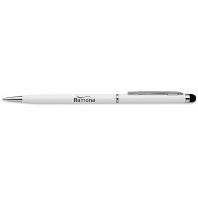 Ramona Długopis Touchpen z logo biały