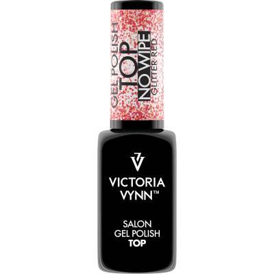 Victoria Vynn Gel Polish Top No Wipe Glitter Red 8ml