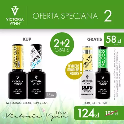 Victoria Vynn Baza, top i lakiery hybrydowe 2 + 2 GRATIS / Oferta Specjalna nr 2
