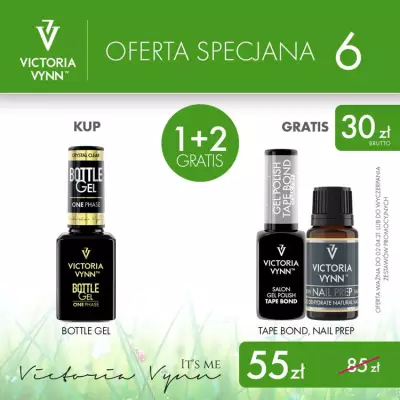 Victoria Vynn Bottle Gel Żel jednofazowy w butelce + preparaty do manicure 1 + 2 GRATIS / Oferta Specjalna nr 6